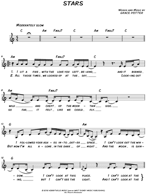 Stars by Grace Potter & The Nocturnals - Sheet Music