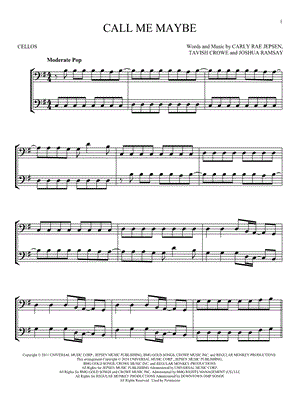 Call Me Maybe - Cello Duet