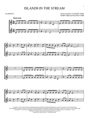 Islands in the Stream by Kenny Rogers & Dolly Parton - Sheet Music