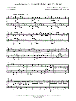 ReawakeR by Grim Cat Piano - Sheet Music