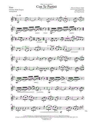 Time to Say Goodbye (Con te partirò) by Charlene Elisha Gregory - Sheet Music