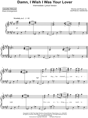 Damn, I Wish I Was Your Lover [intermediate - lyrical]