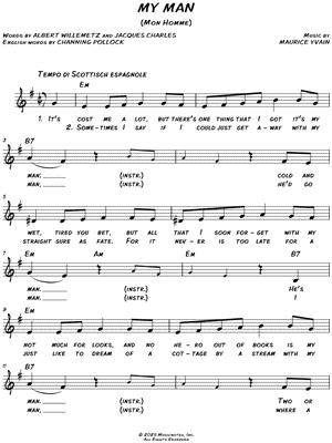 Mon Homme (My Man) [English lyrics]