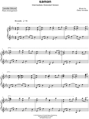 saman [intermediate - extended] by Jennifer Eklund - Sheet Music