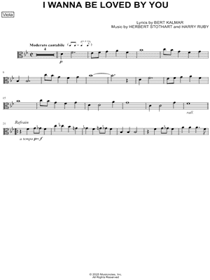 I Wanna Be Loved By You - Viola