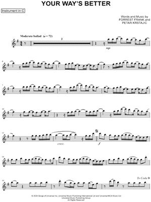 YOUR WAY'S BETTER - C Instrument