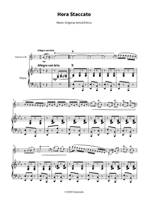 Hora Staccato - Clarinet & Piano