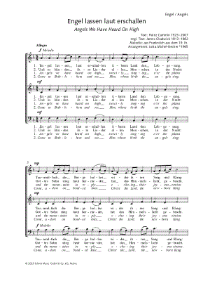 Engel lassen laut erschallen (Angels We Have Heard on High)