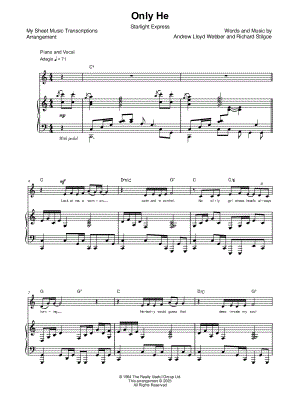 Only He by My Sheet Music Transcriptions - Sheet Music