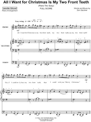 All I Want for Christmas Is My Two Front Teeth [easy]