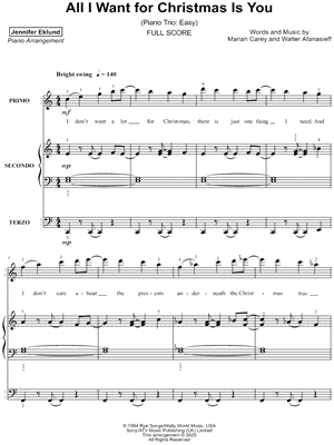 All I Want for Christmas Is You [easy]