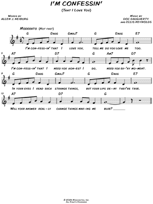 I'm Confessin' (That I Love You) [chorus only]