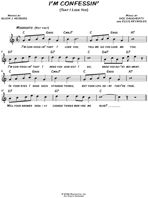 I'm Confessin' (That I Love You) [chorus only]