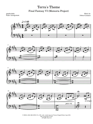 Terra's Theme by purpleschala - Sheet Music