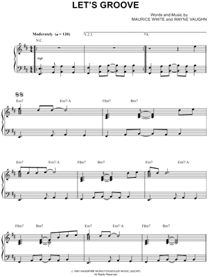 Let's Groove by Earth Wind & Fire - Sheet Music