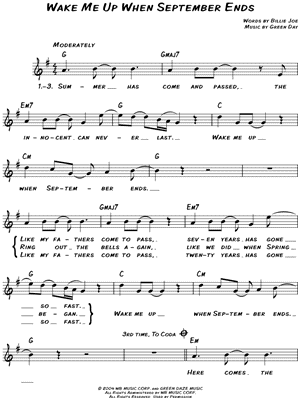 Wake Me Up When September Ends