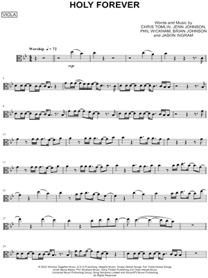 Holy Forever - Viola by Chris Tomlin - Sheet Music