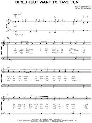 Girls Just Want to Have Fun by Cyndi Lauper - Sheet Music