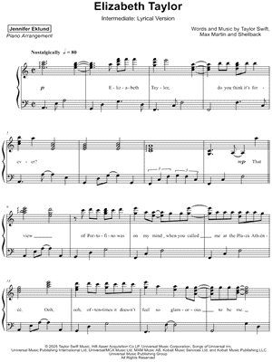 Elizabeth Taylor [intermediate - lyrical]