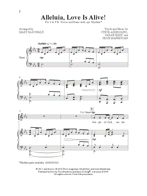 Alleluia, Love Is Alive! by Mary McDonald - Sheet Music