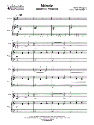 Edelweiss - Violin & Piano [beginner]