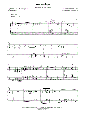 Yesterdays (Bill Charlap)