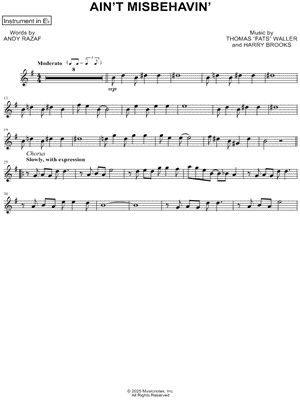 Ain't Misbehavin' - Eb Instrument