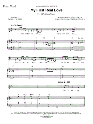 My First Real Love by Garrett Breeze - Sheet Music