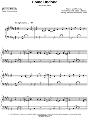 Come Undone [intermediate]