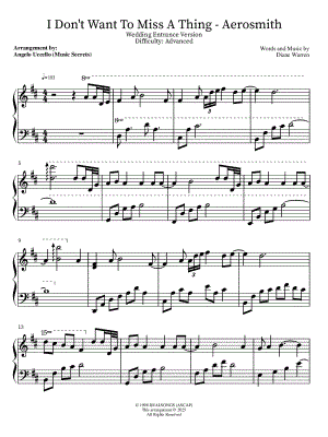 I Don't Want do Miss a Thing (Wedding Entrance Version)