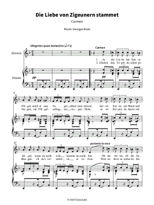 Die Liebe bon Zigeunern stammet (Habanera)