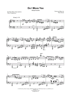 Do I Move You (Alesya Kudina) by My Sheet Music Transcriptions - Sheet Music