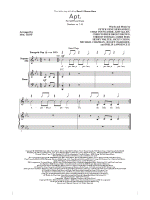 APT. by ROSÉ & Bruno Mars - Sheet Music