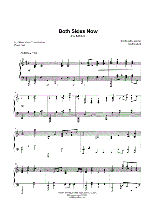 Both Sides, Now by My Sheet Music Transcriptions - Sheet Music