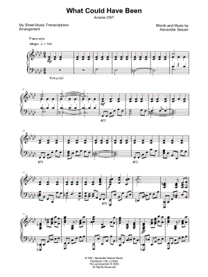 What Could Have Been by My Sheet Music Transcriptions - Sheet Music