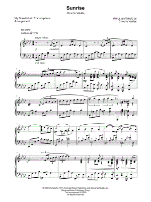Sunrise by My Sheet Music Transcriptions - Sheet Music