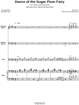 Dance of the Sugar Plum Fairy - Cello & Piano