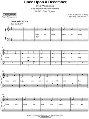 Once Upon a December [early beginner] by Chrissy Ricker - Sheet Music
