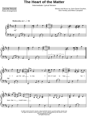 The Heart of the Matter [intermediate - lyrical]