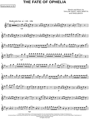 The Fate of Ophelia - Eb Instrument