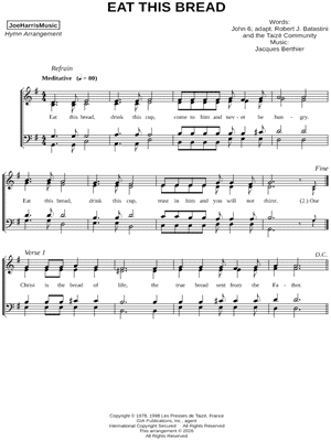 Eat This Bread by Joe Harris - Sheet Music