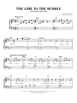 The Girl in the Bubble from Wicked: For Good - Sheet Music
