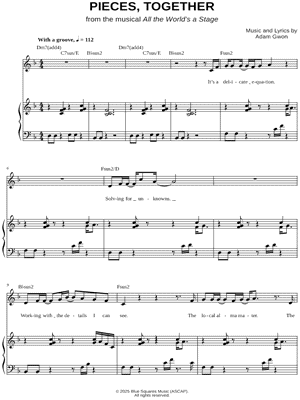 Pieces, Together by Adam Gwon - Sheet Music