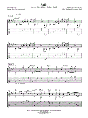 Sails by Tim Van Roy - Sheet Music