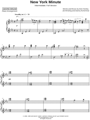 New York Minute [intermediate - full] by Jennifer Eklund - Sheet Music