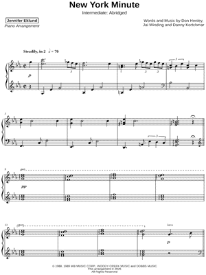 New York Minute [intermediate - abridged] by Jennifer Eklund - Sheet Music