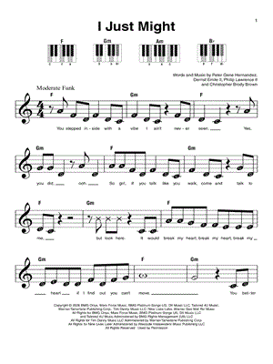 I Just Might by Bruno Mars - Sheet Music