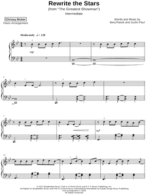 Rewrite the Stars [intermediate] by Chrissy Ricker - Sheet Music