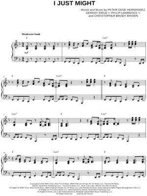 I Just Might by Bruno Mars - Sheet Music