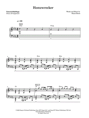 Homewrecker by TutorialsByHugo - Sheet Music